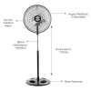 Ventilador De Pie Liliana 20 - Aspas Metálicas Vpm2016 (8846) - Imagen 6