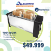 Tostadora Electrica Westinghouse 4 Rodajas 6 Niveles 1400w ! Color Plateado