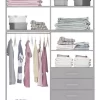 Placard Ropero 8 Puertas 4 Caj C/ Baulera Color Jacaranda (9120) - Imagen 2