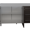 Bajo Mesada Orlandi 3015 1.40m Blanco/wengue ( 821) - Imagen 5