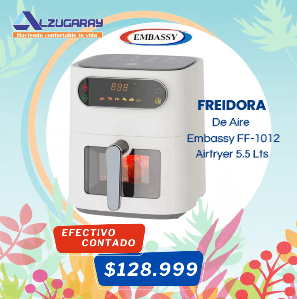 Freidora De Aire Embassy Ff-1012 5.5l 1500w Digital Visor (9852)
