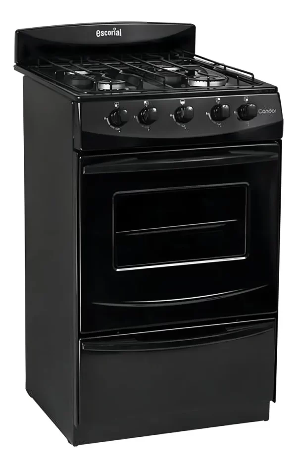 Cocina Escorial Candor S2 Black Color Negro con puerta con visor Gas Env (2498) - Imagen 2