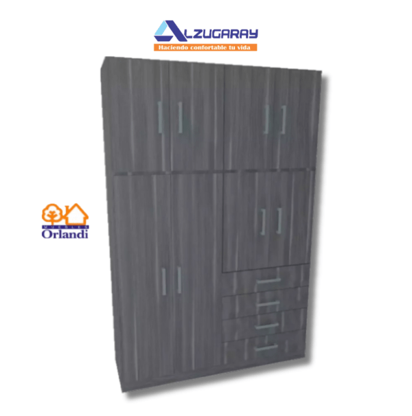 Placard Orlandi Dos Cuerpos 1.42 color Linosa (3570) con 8 puertas batientes (6356)