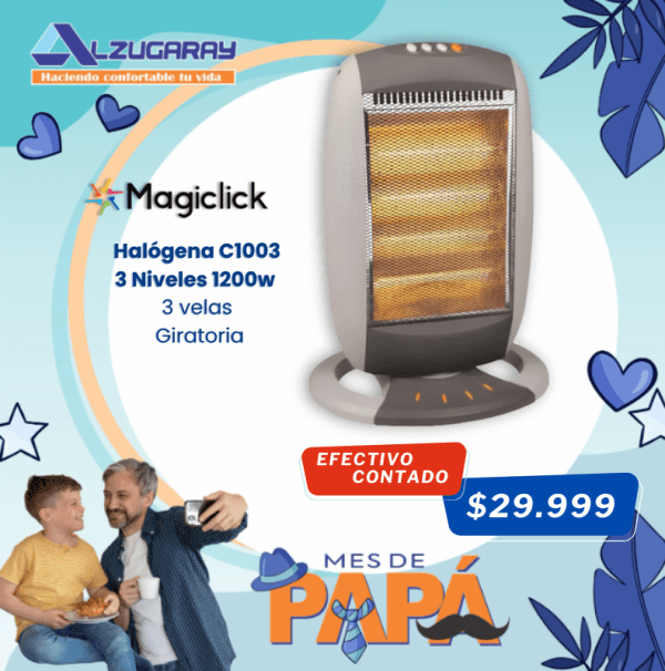 Estufa Halogena Giratoria Magiclick C1003 1200w (1719)