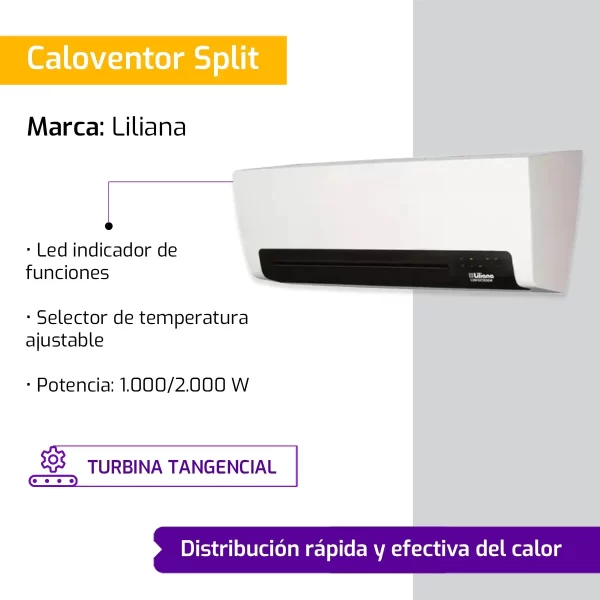 Liliana turbocalefactor tipo split confortromm Cw800 (1465) - Imagen 2