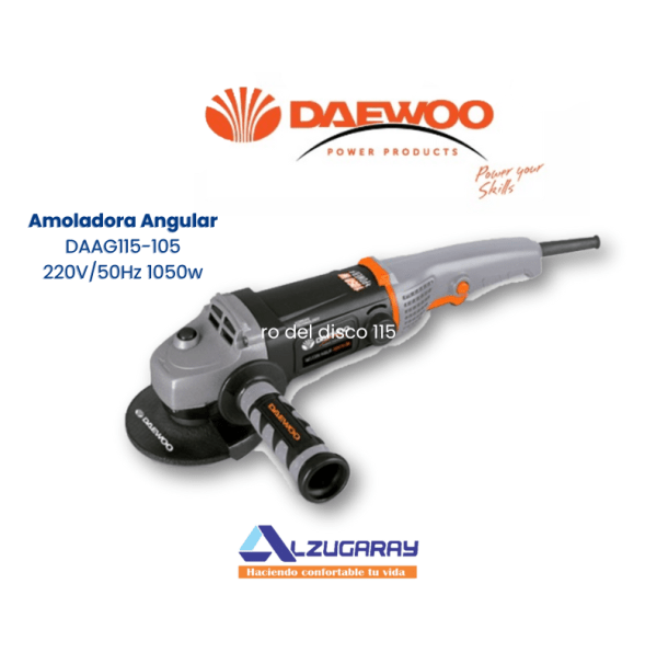 Amoladora Angular Daewoo 1050w 115/105 Mm (5108)