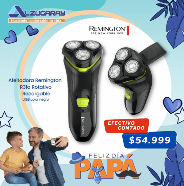 Afeitadora Remington R31a Rotativo Recargable (147)