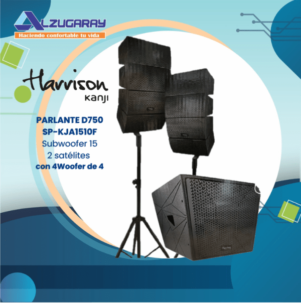 Parlantes Harrison Sp-kja1510f 2.0 Sistema De Audio D750 (4285)