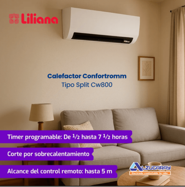 Liliana turbocalefactor tipo split confortromm Cw800 (1465)