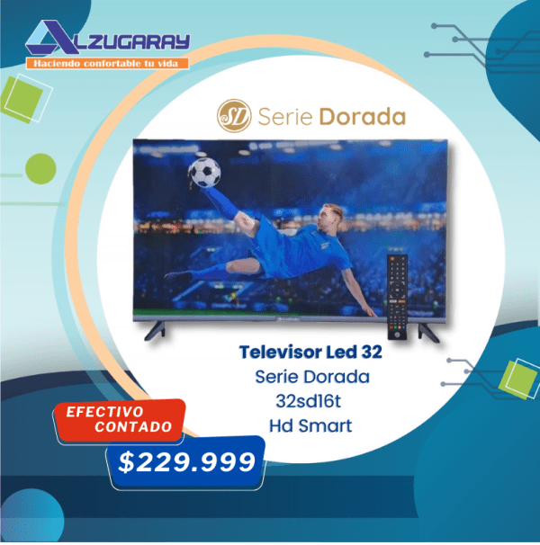 Serie Dorada Televisor Led 32 32sd16t Hd Smart (9869)