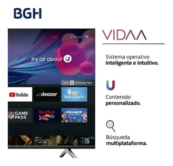 Smart Tv Bgh 43 B4325fh5 Full Hd Vidaa (8549) - Imagen 3